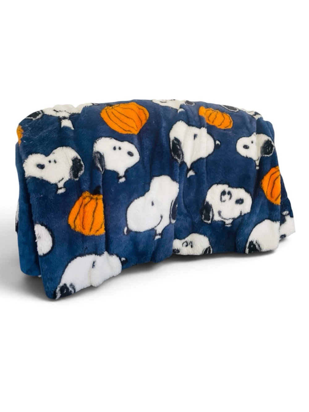 Berkshire Blanket & Home Peanuts Snoopy & Pumpkin Navy & Orange throw blanket